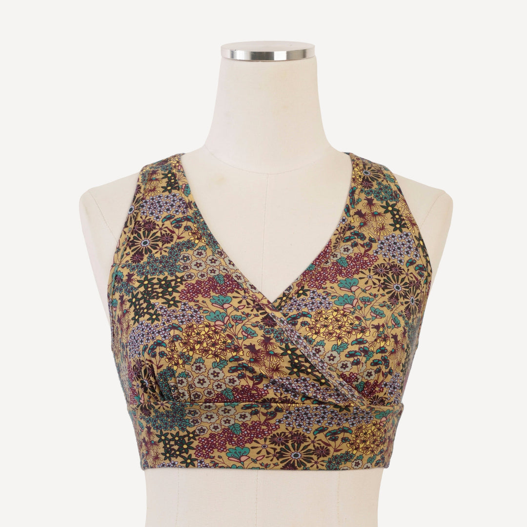womens sleep bra | taffy ditsy | bamboo