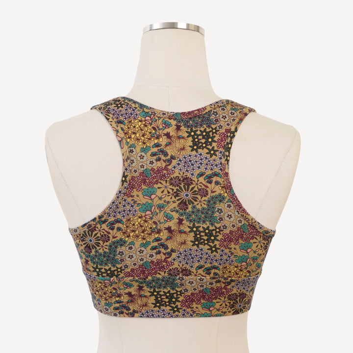 womens sleep bra | taffy ditsy | bamboo