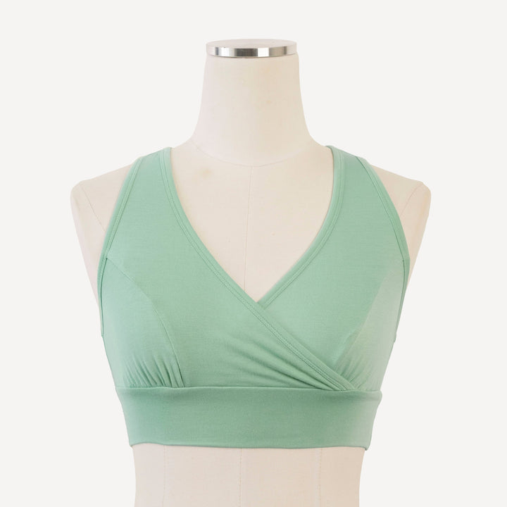 womens sleep bra | green mist | bamboo