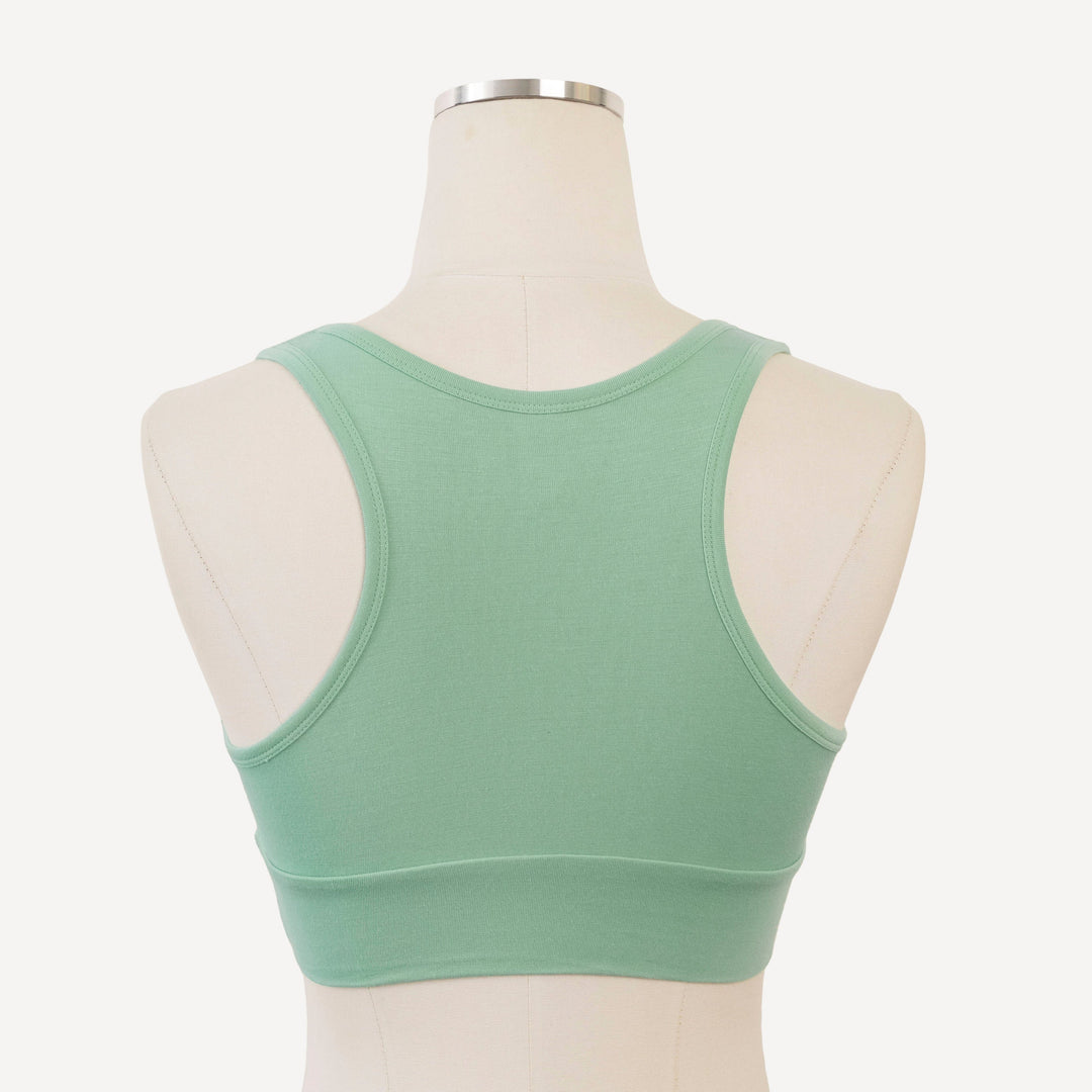 womens sleep bra | green mist | bamboo