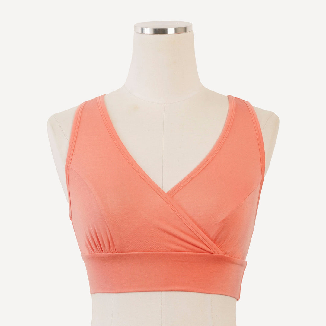 womens sleep bra | peach sorbet | bamboo