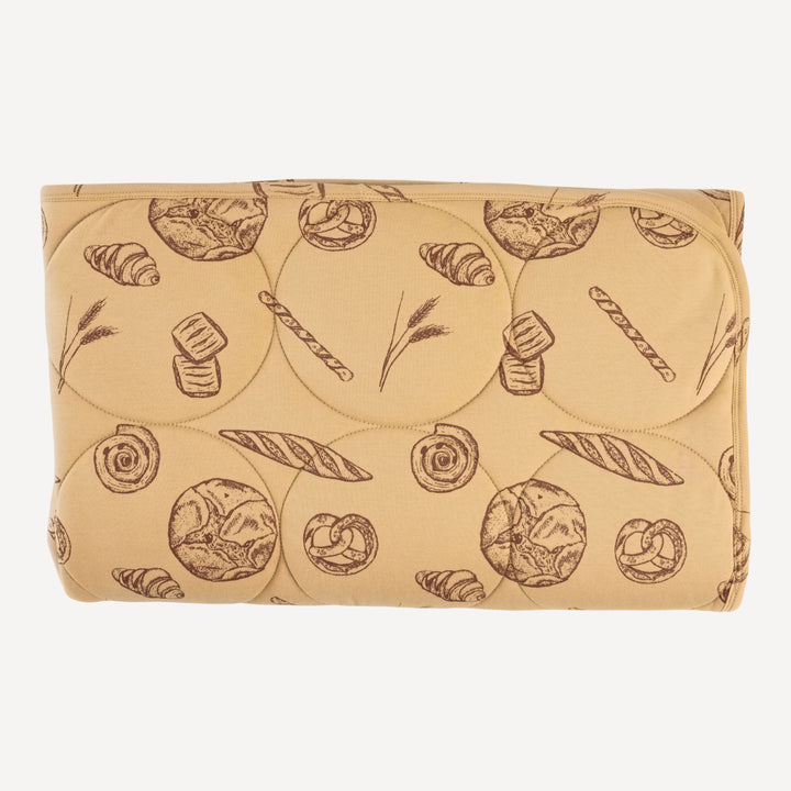 classic circle quilt | cinnamon bread | organic cotton interlock