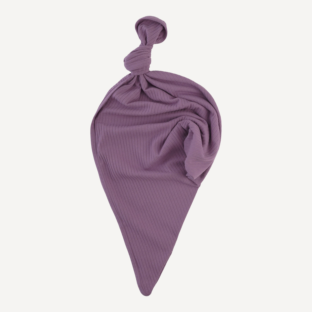classic single layer blanket | grape gloss | organic cotton wide rib