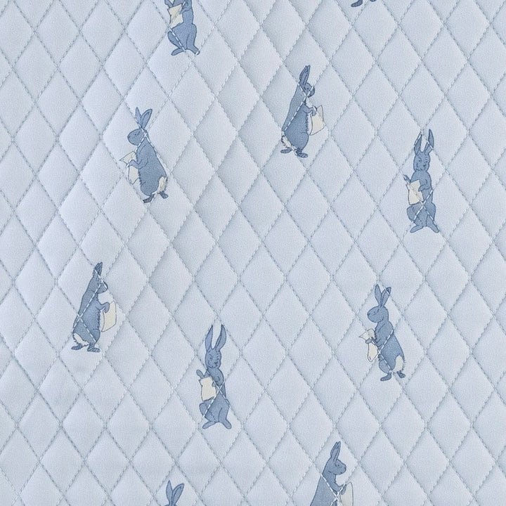 round quilted play mat | arctic rabbit | organic cotton interlock