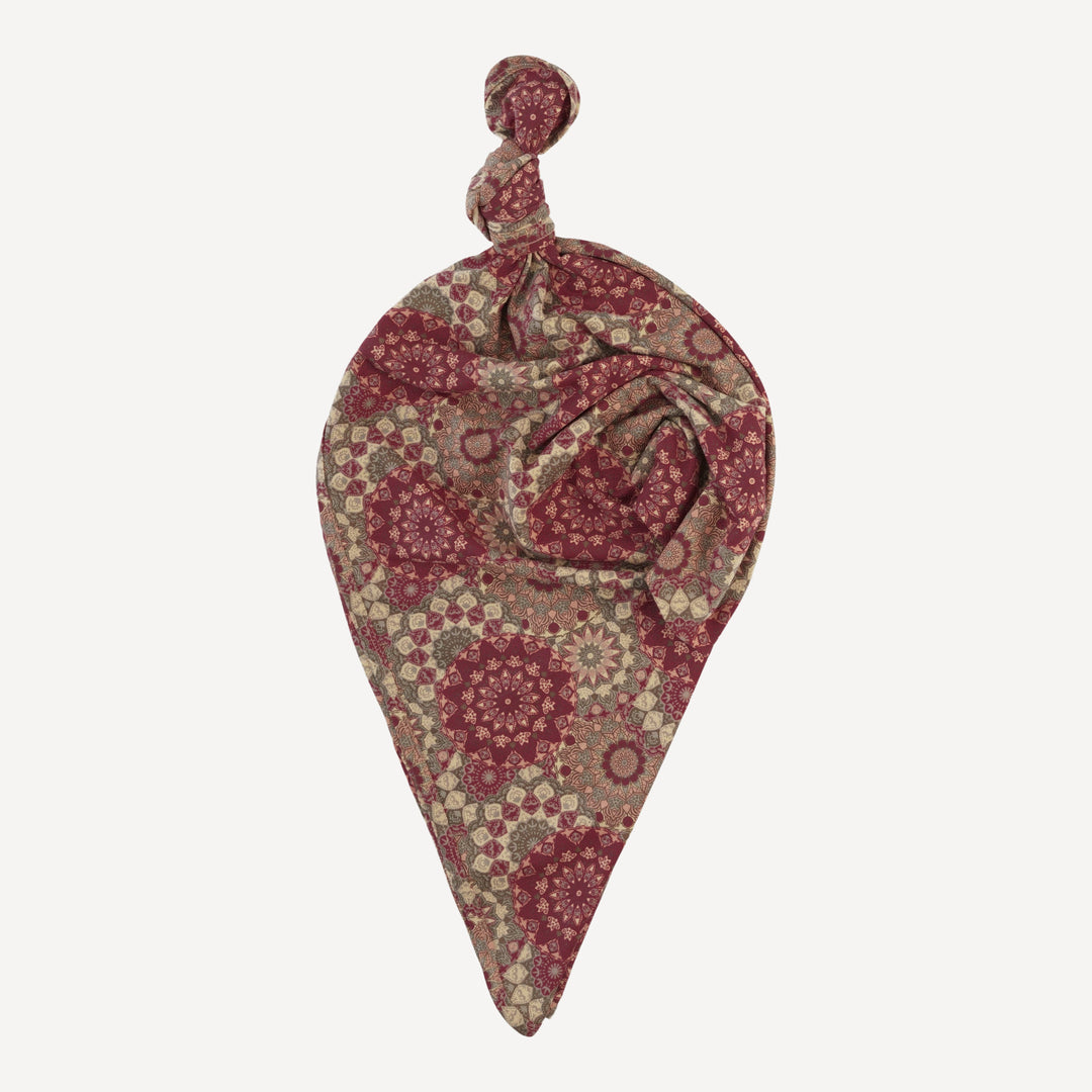 classic single layer blanket | earthen mandala | organic cotton jersey