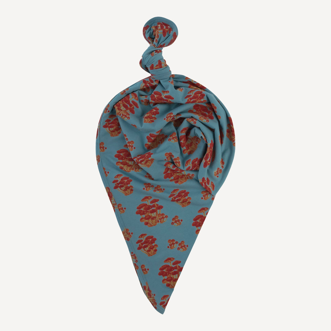 classic single layer blanket | red mushroom bunch | organic cotton jersey