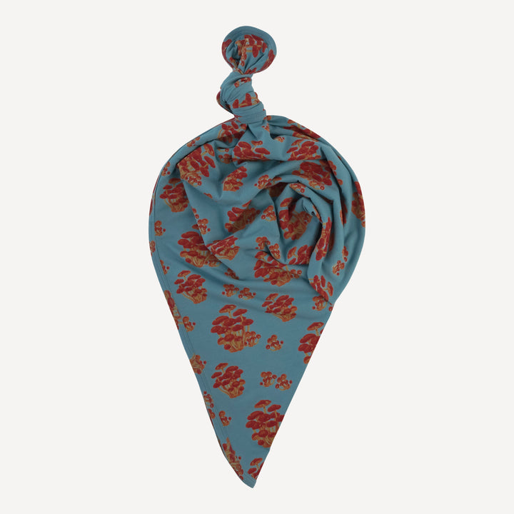 classic single layer blanket | red mushroom bunch | organic cotton jersey