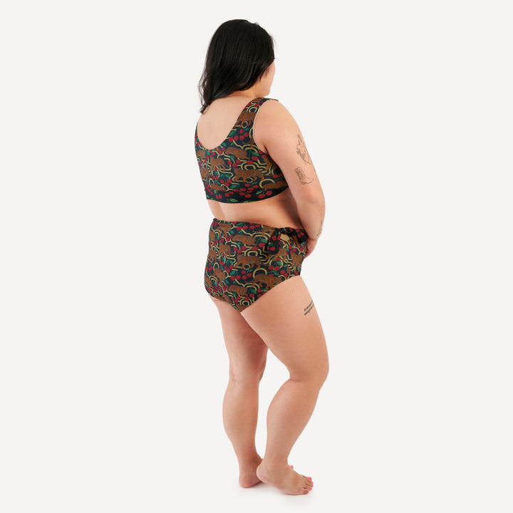 womens tie two piece swimsuit | tiger + cherries | swim