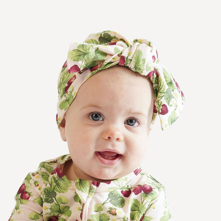 large elastic bow headband | strawberry vine | bamboo