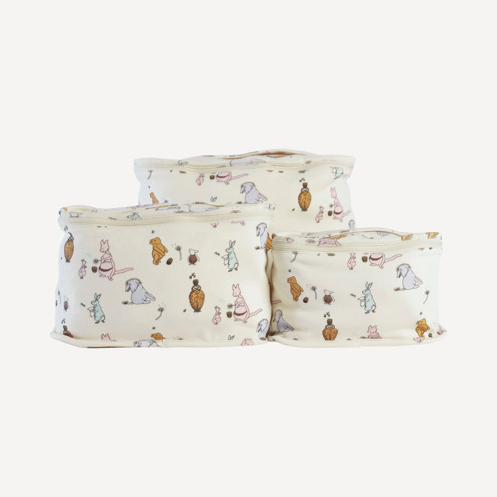 diaper cubes set of 3 | pooh & friends | organic cotton interlock