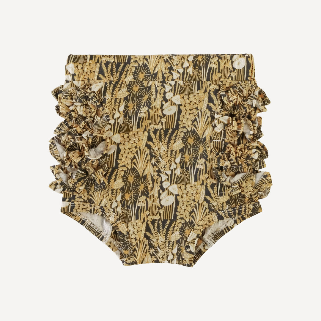 side ruffle retro bloomer | butterscotch foliage | bamboo