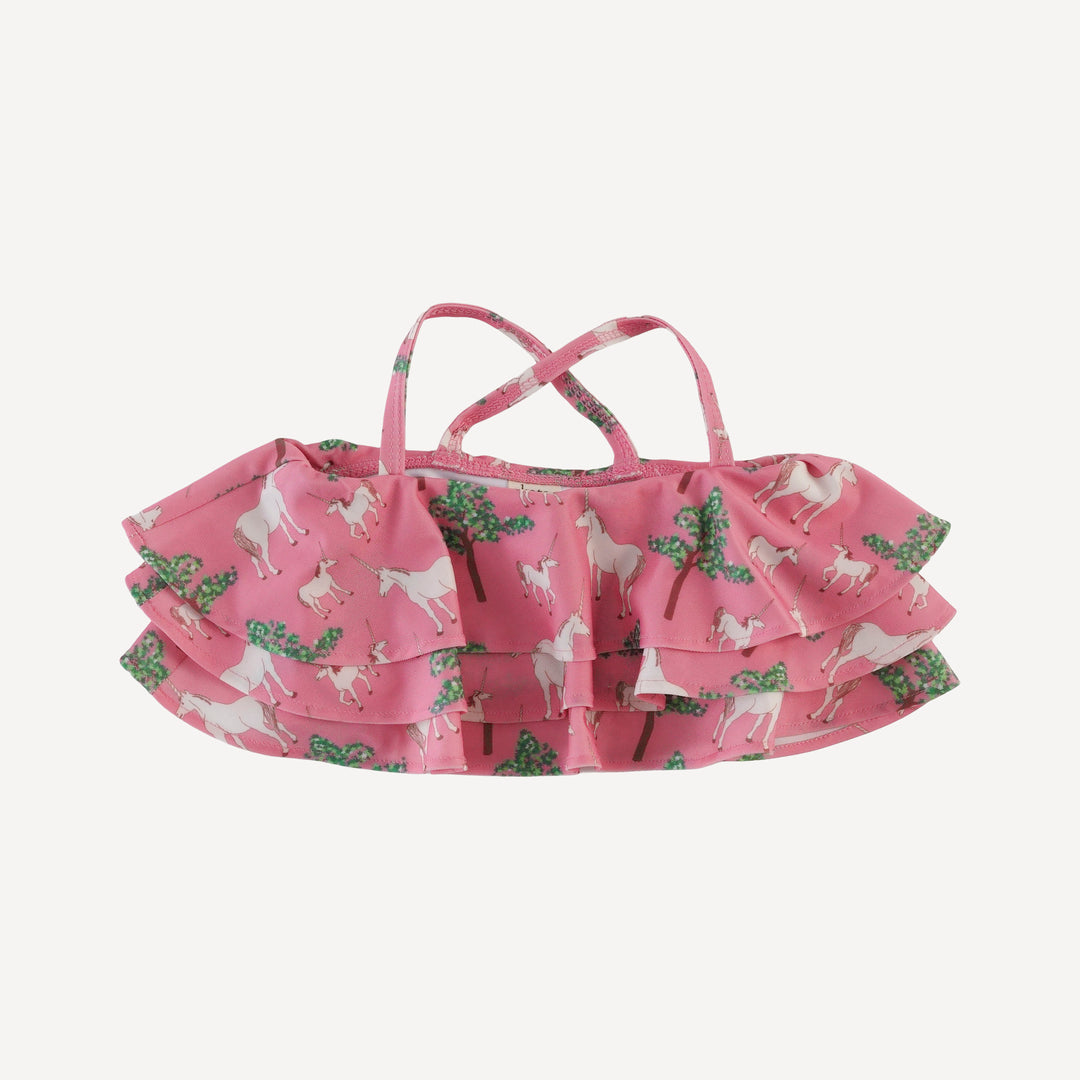 tiered ruffle bikini | pink unicorn party | swim