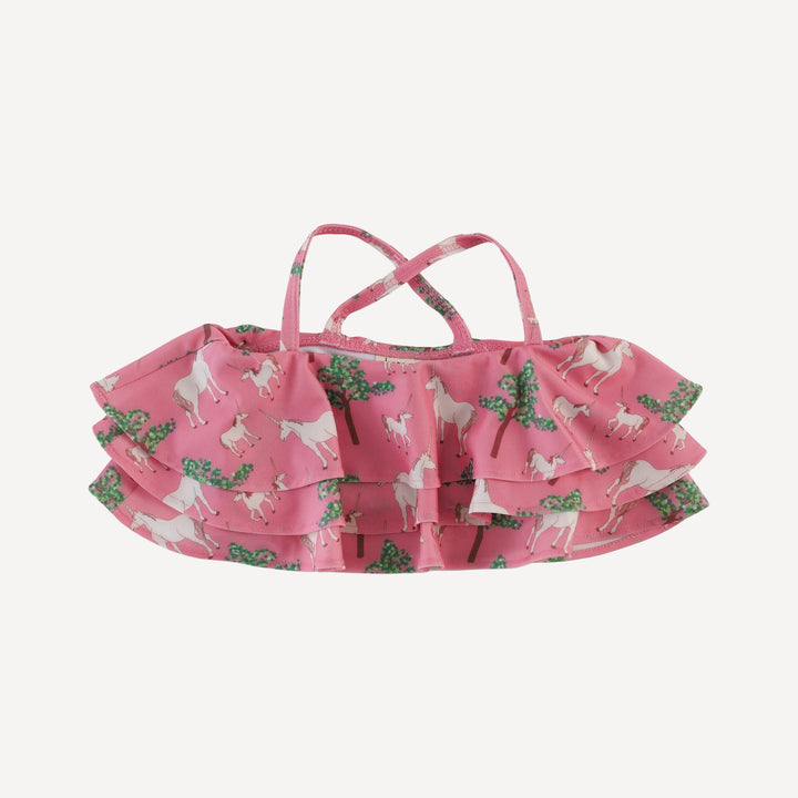 tiered ruffle bikini | pink unicorn party | swim
