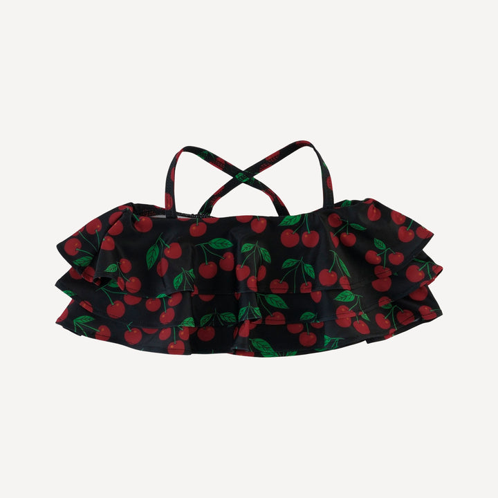 tiered ruffle bikini | cherries | swim