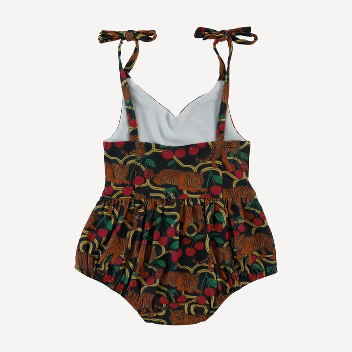spaghetti tie bow bubble swimsuit | tiger + cherries | swim