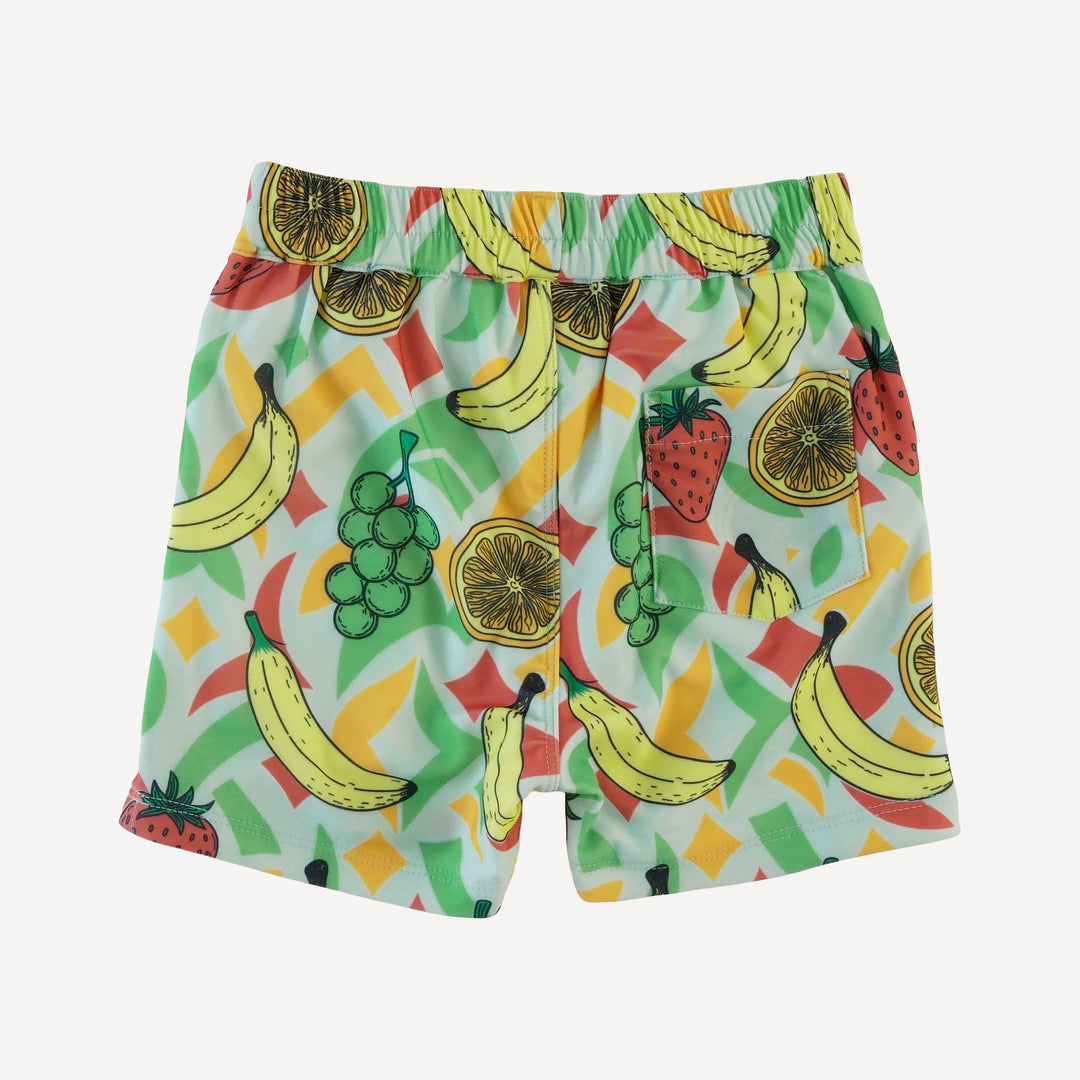long sleeve rash guard tee + pocket board short set | fruit | swim