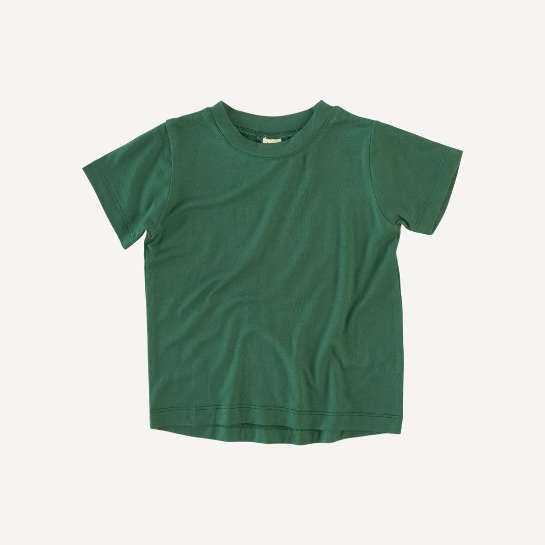 short sleeve essential boxy tee | juniper | bamboo