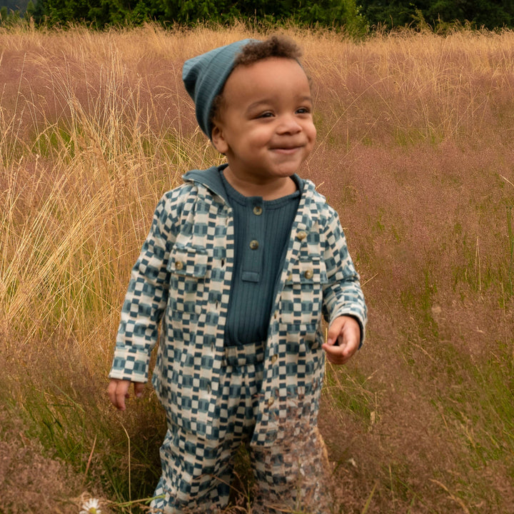 shacket | blue graphic | organic cotton jersey
