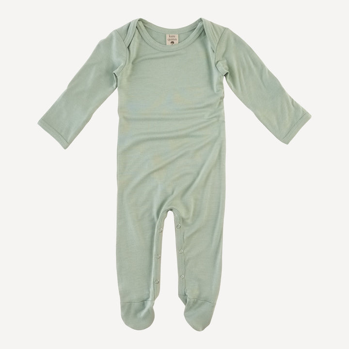long sleeve lap neck footie | jadeite | bamboo
