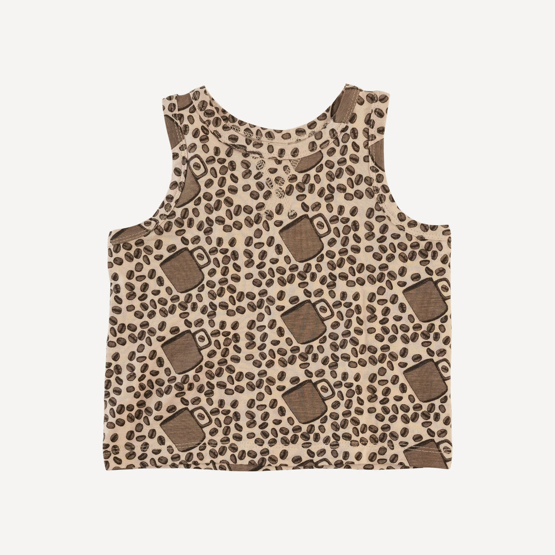topstitch tank + relaxed short set | coffee bean | bamboo