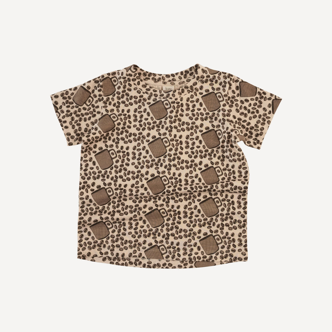 short sleeve essential boxy tee | coffee bean | bamboo
