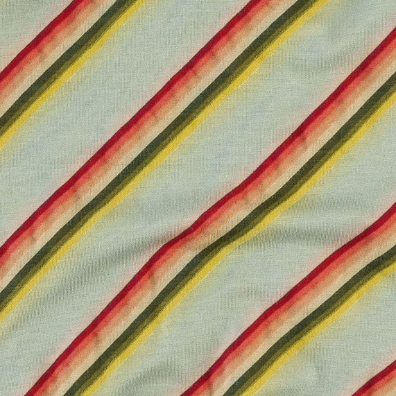 long sleeve lap neck footie | 70s ranch stripe | bamboo