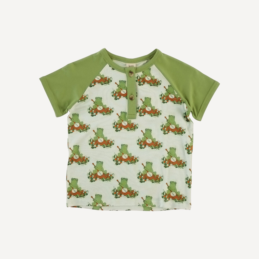 short sleeve henley baseball tee | frog + banjo | bamboo