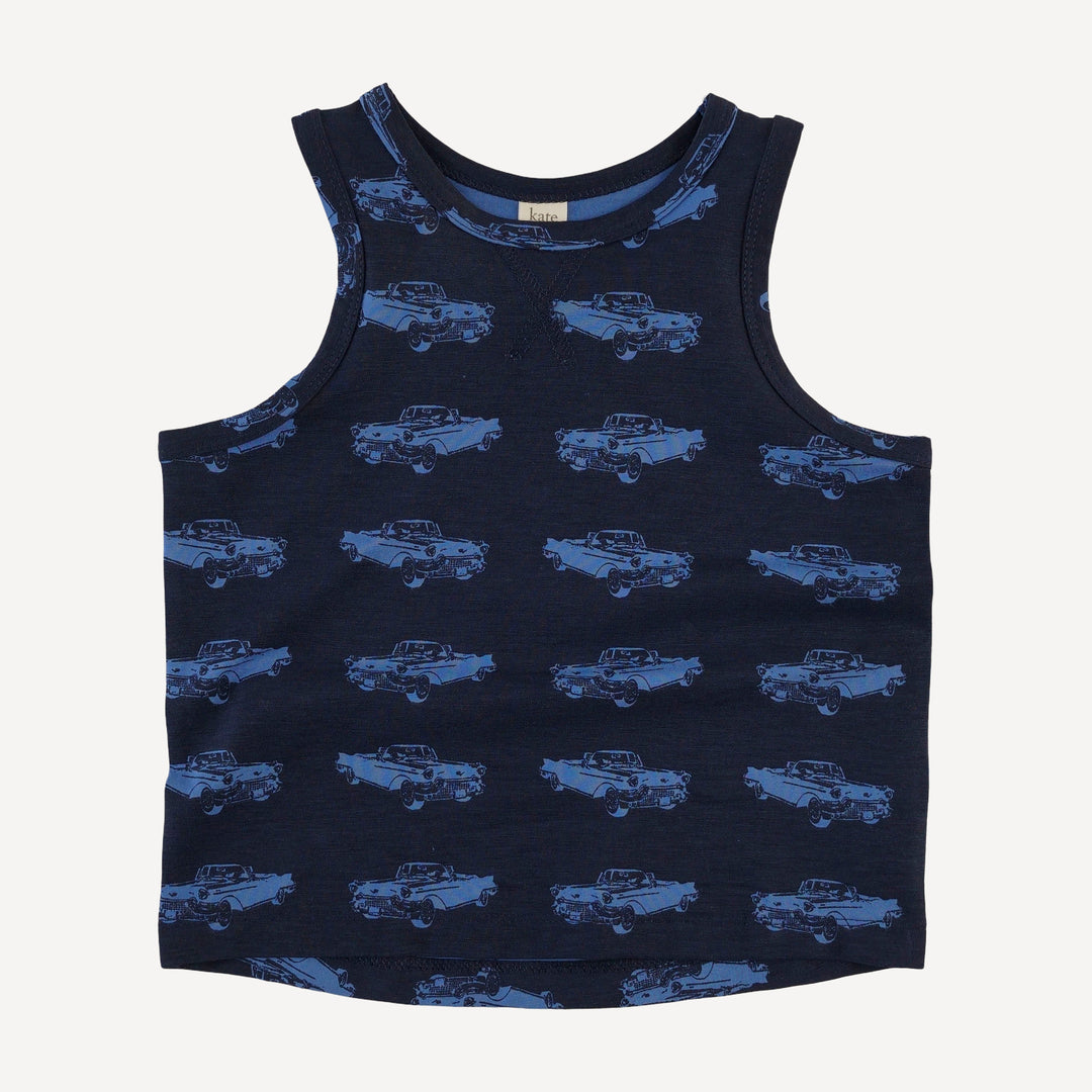 boxy topstitch tank | classic car | bamboo