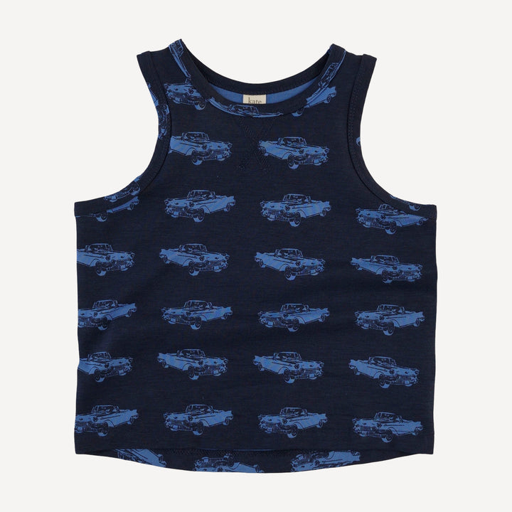 boxy topstitch tank | classic car | bamboo