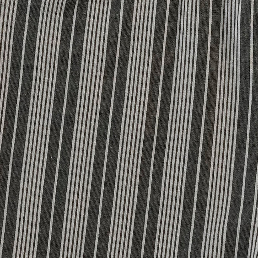 cuffed pocket short | gray vintage mattress stripe | bamboo