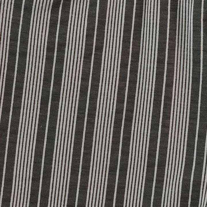 cuffed pocket short | gray vintage mattress stripe | bamboo
