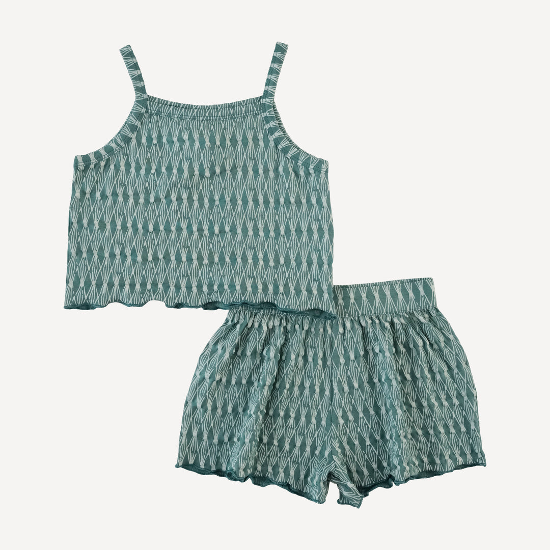 jade short set | sketched argyle | bamboo