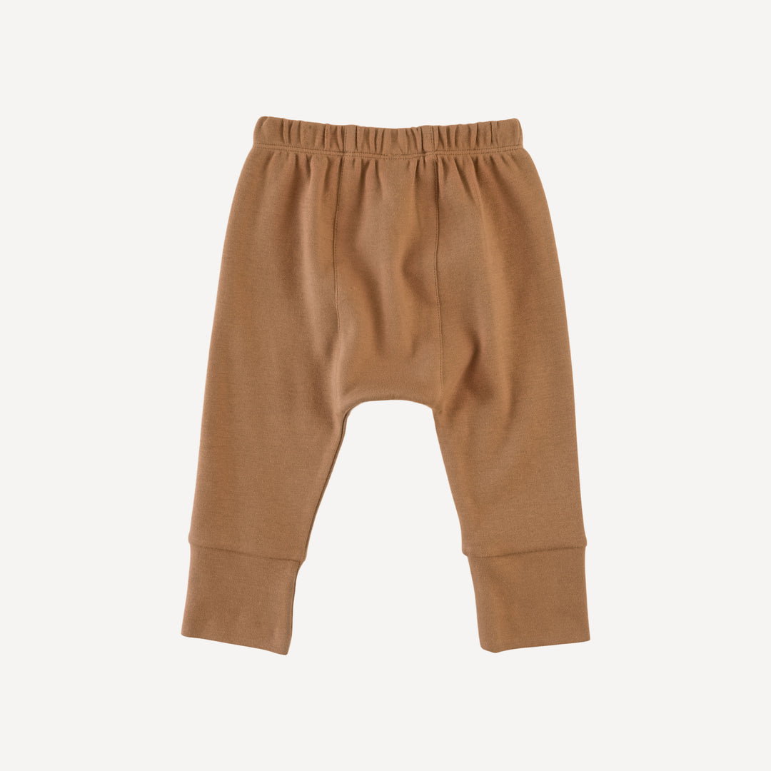 classic panda pant | cinnamon | organic cotton interlock