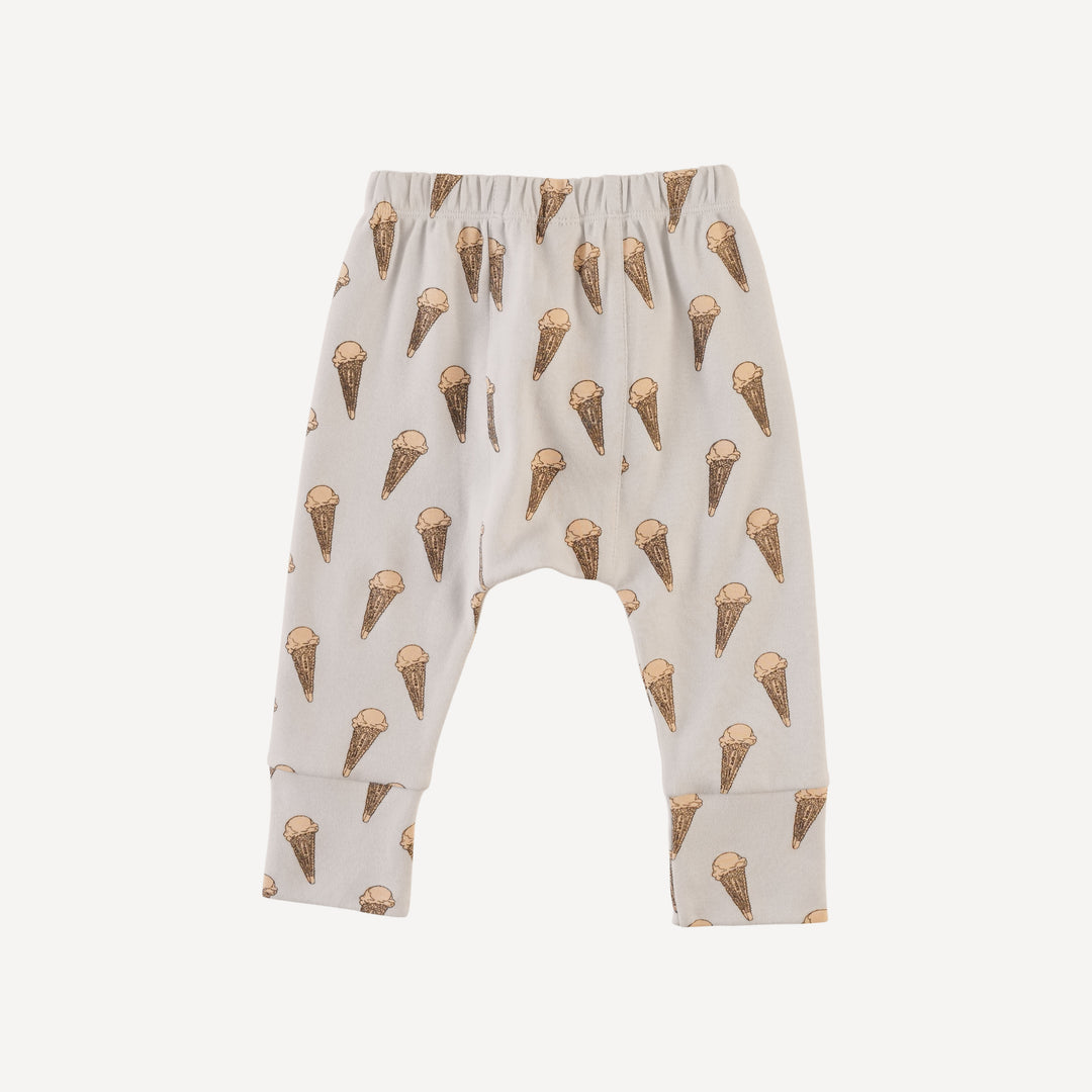classic panda pant | ice cream cone | organic cotton interlock
