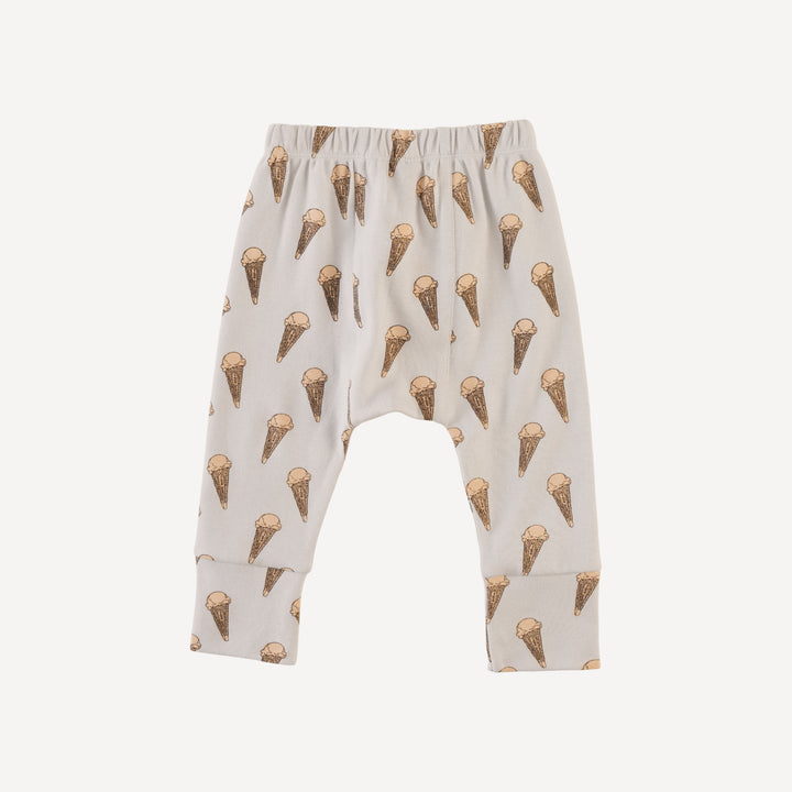 classic panda pant | ice cream cone | organic cotton interlock