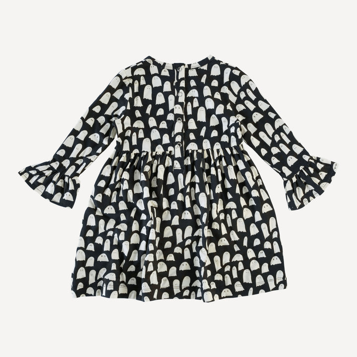 long bell sleeve dress | ghost | organic cotton interlock