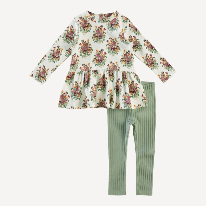 long sleeve kate set | pansy | organic cotton interlock