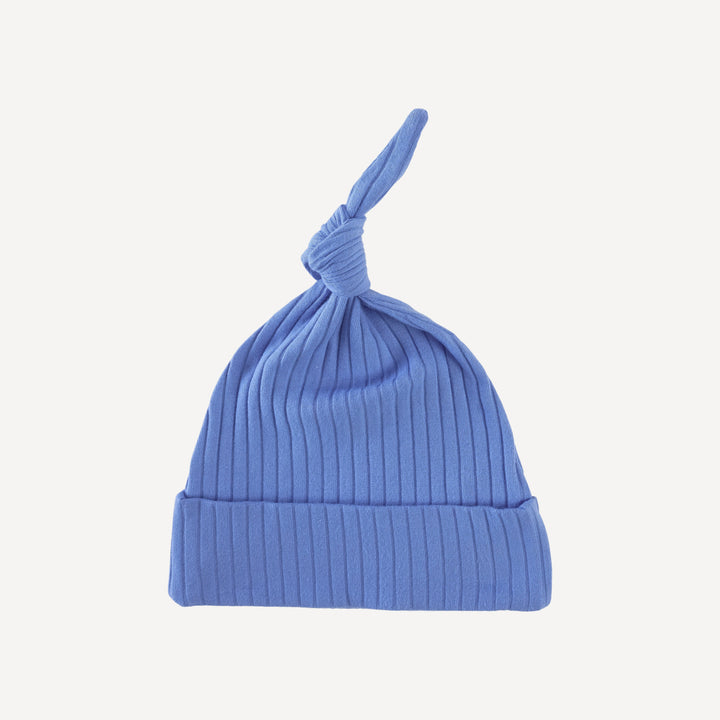 knot hat | marine blue | organic cotton wide rib