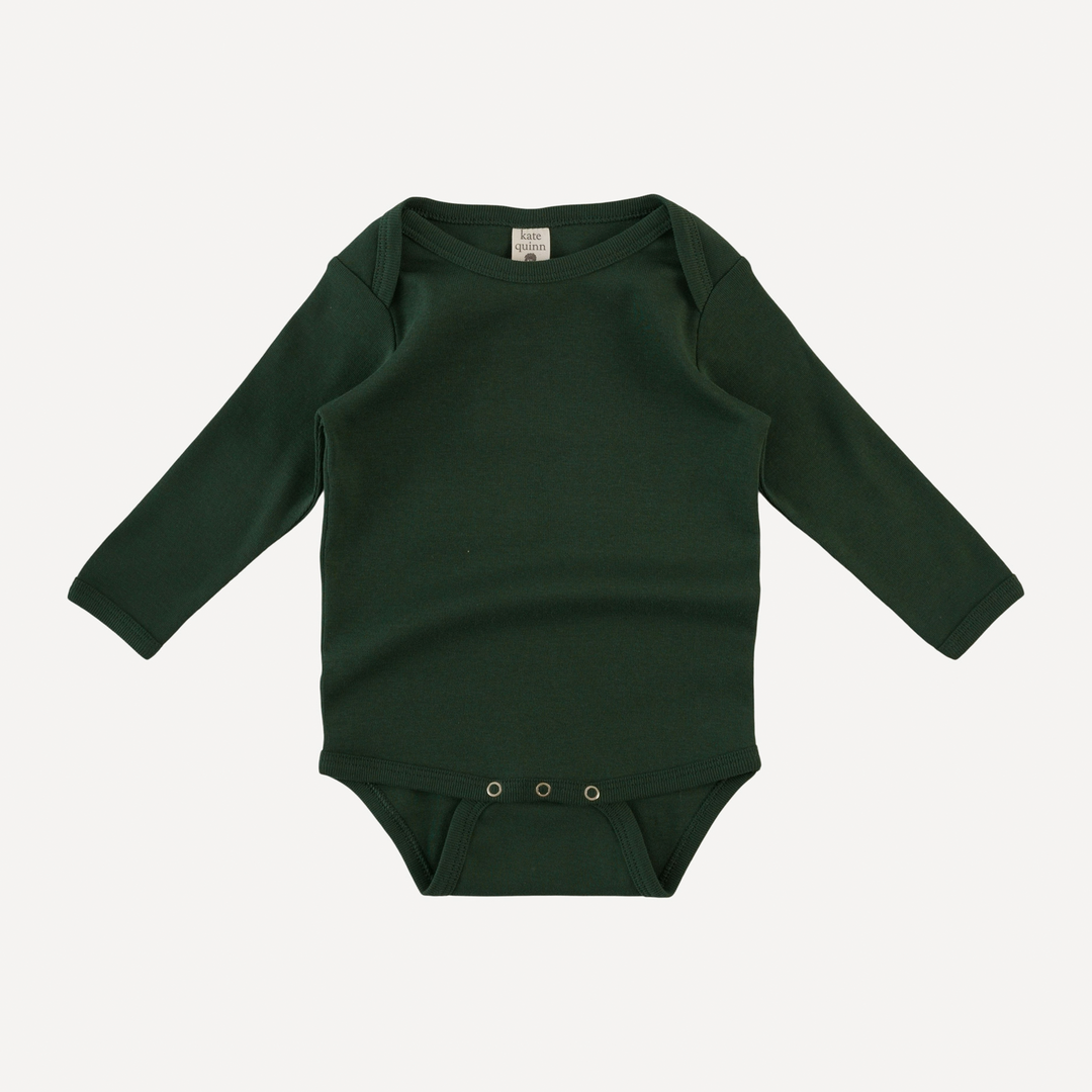 long sleeve lap neck bodysuit | mountain view | organic cotton flat rib