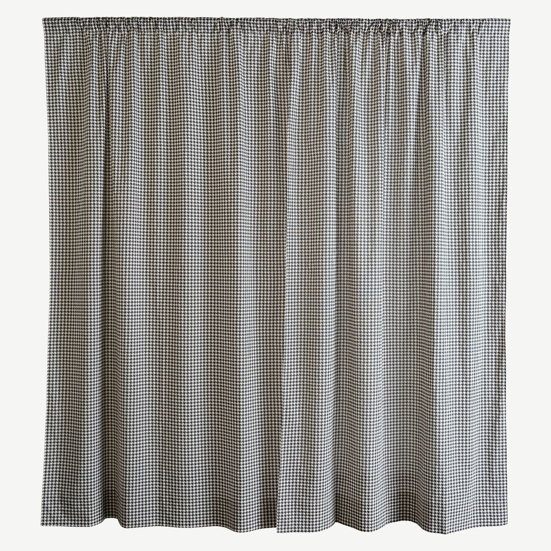 pole pocket window panel set of 2 | houndstooth | organic cotton woven
