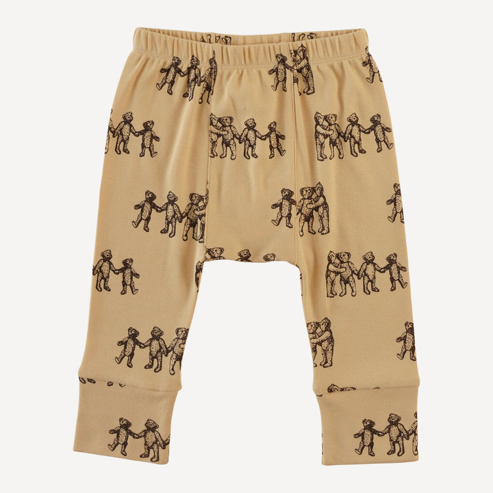 classic panda pant | classic teddy bear | organic cotton flat rib