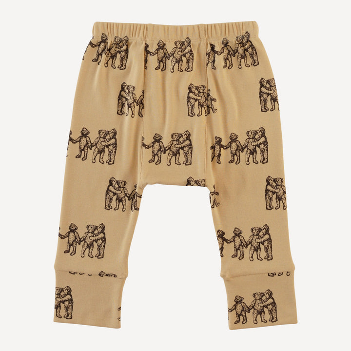 classic panda pant | classic teddy bear | organic cotton flat rib