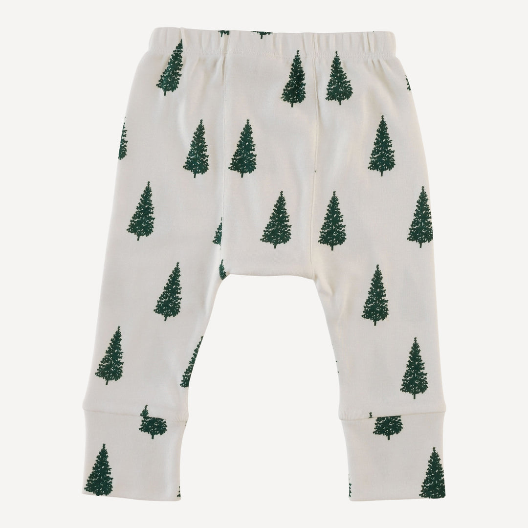 classic panda pant | mountain pine | organic cotton flat rib