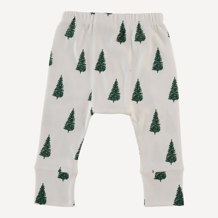 classic panda pant | mountain pine | organic cotton flat rib