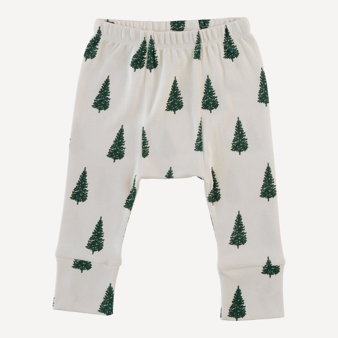 classic panda pant | mountain pine | organic cotton flat rib