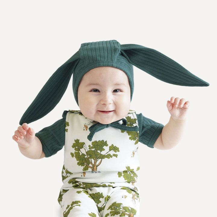 bunny hat | rain forest | organic cotton wide rib