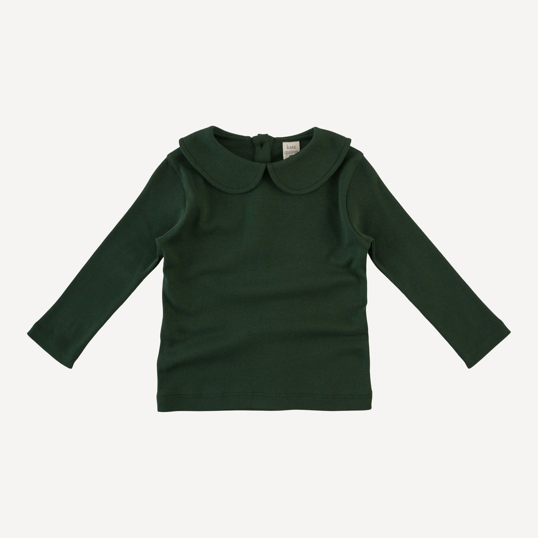 long sleeve peter pan tee | mountain view | organic cotton flat rib