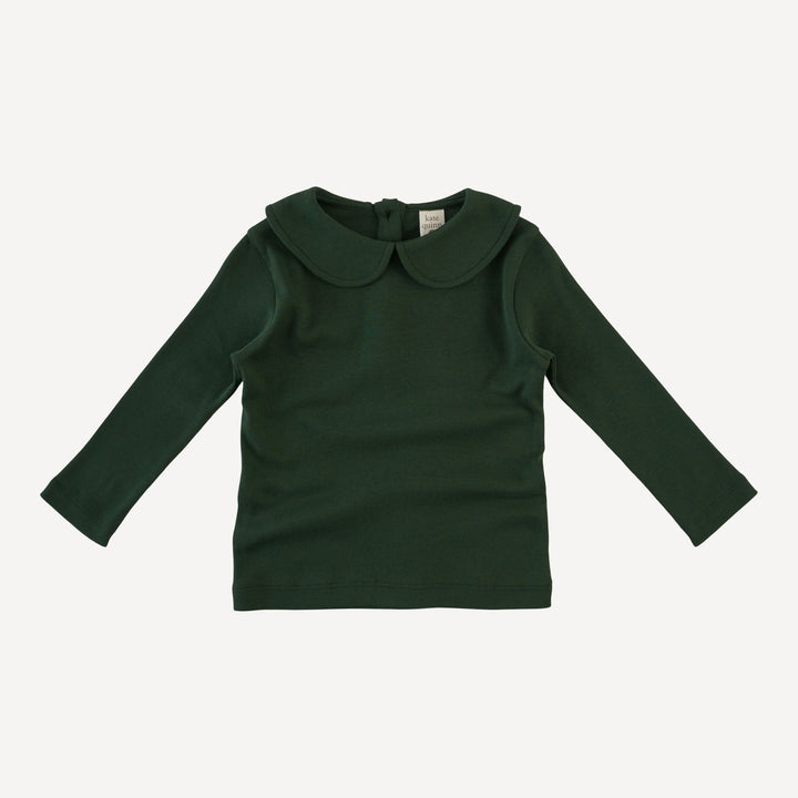 long sleeve peter pan tee | mountain view | organic cotton flat rib