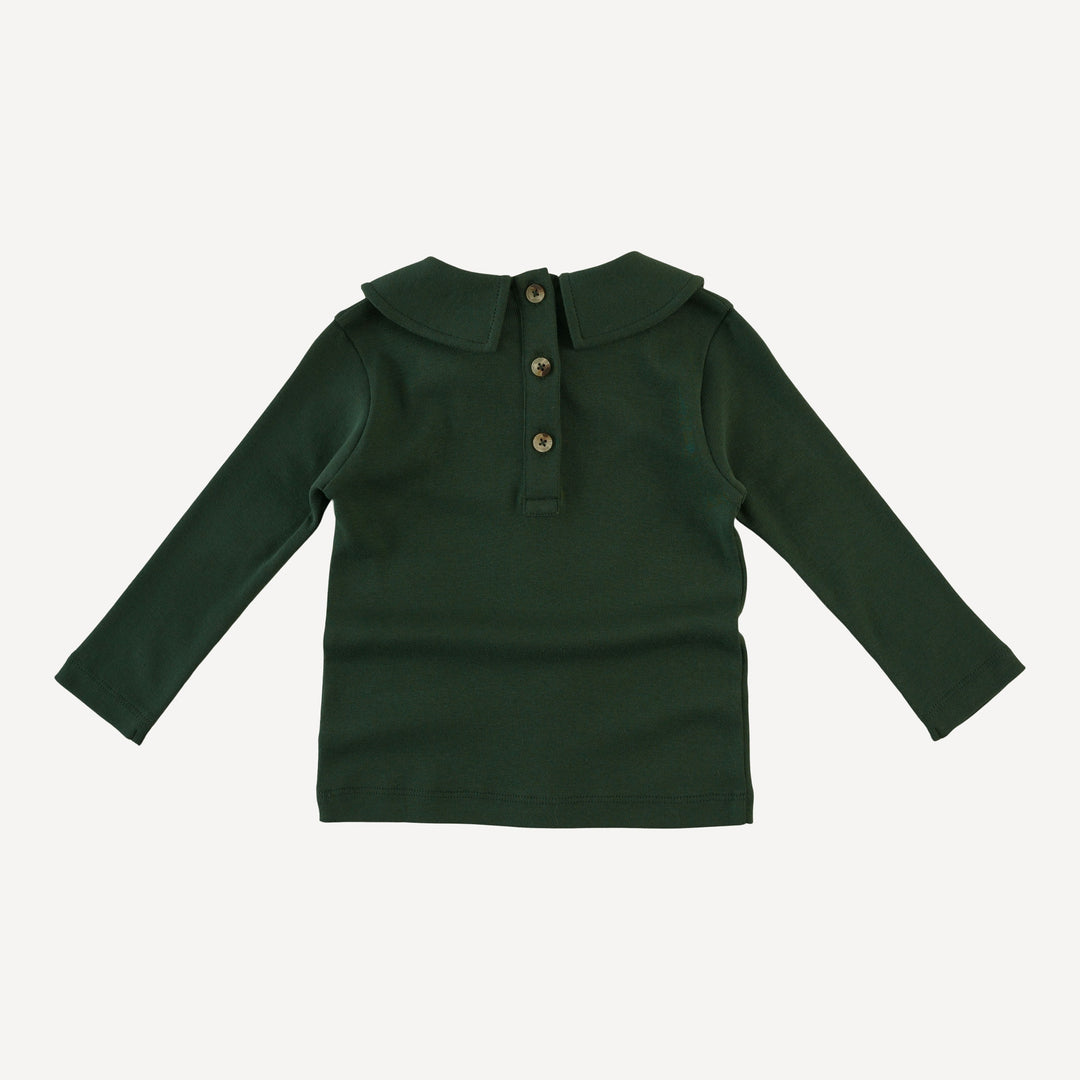 long sleeve peter pan tee | mountain view | organic cotton flat rib