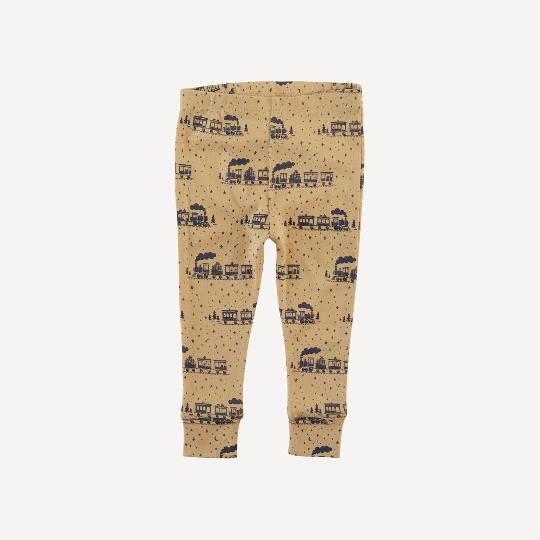 long sleeve crew neck pj set | gift train | organic cotton flat rib